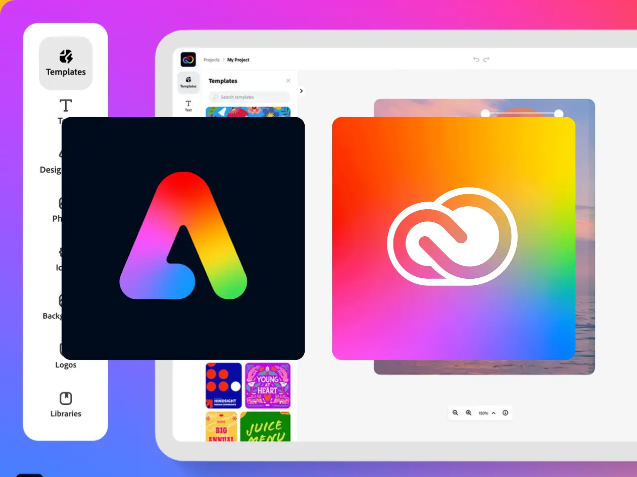 Logo Produk Adobe Express & Creative Cloud